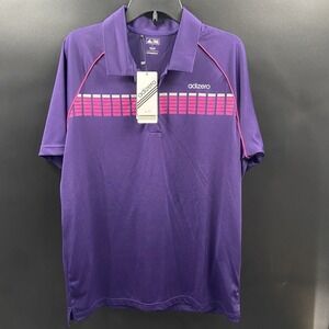 Adidas Adizero Men's Lightweight Polo Shirt Size L Purple Athleisure Golf Tennis